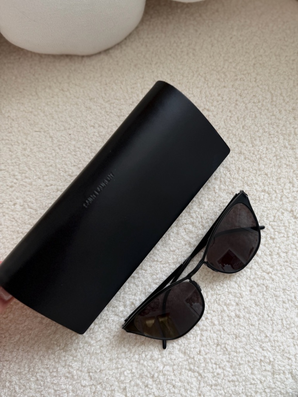 Yves Saint Laurent Black Cat-Eye Sunglasses